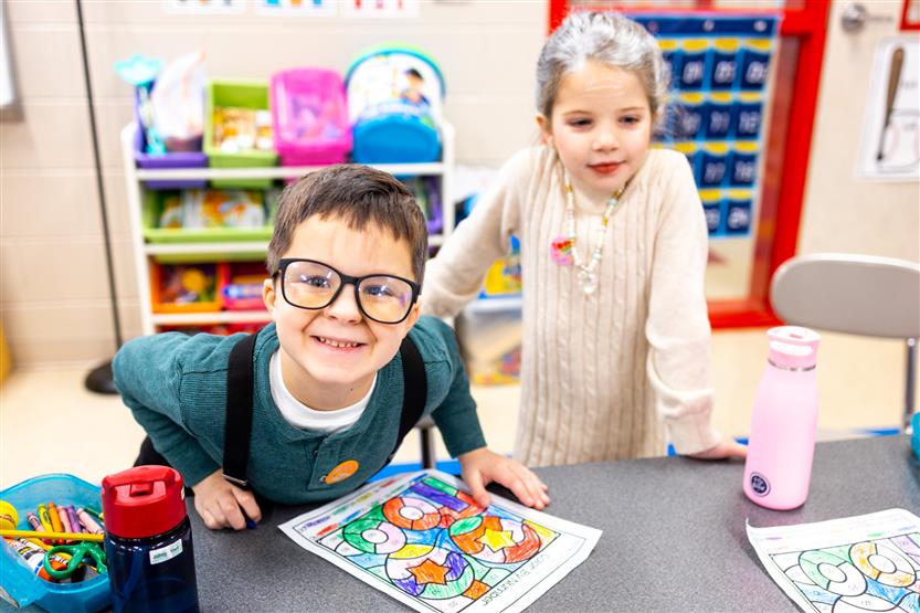 Students celebrate the 100th day of school